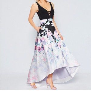 Floral and Black Dress / Gown - Jump Apparel from Dillards - Size 3/4